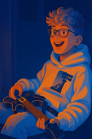 Gra Guitar Hero na dużym ekranie w centrum Krakowa